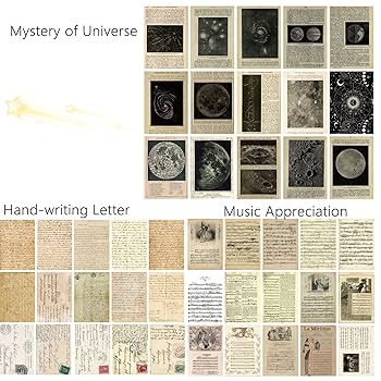 Amazon.com : VIVIQUEN 180 Sheets of Vintage Scrapbook Paper